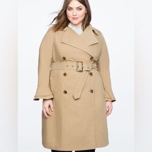 Eloquii Ruffle Sleeve Trench Size 18/20